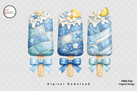 Beach Ice Cream Coastal Popsicle PNG: The Ultimate Summer Design Asset