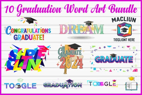 Celebrate Achievement with the 10 Graduation Word Art SVG Bundle