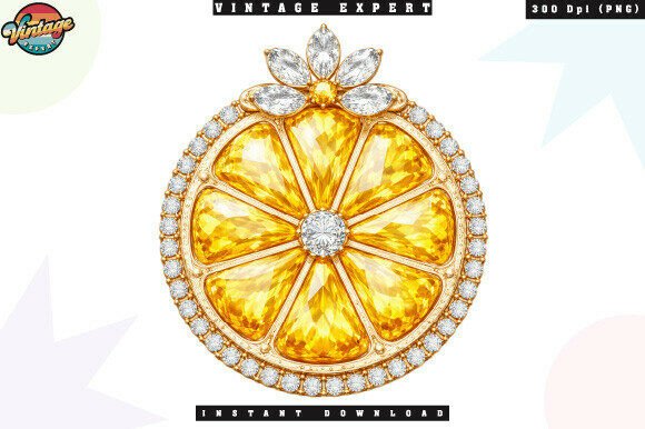 Crystal Lemon Slice Diamond PNG: Where Citrus Freshness Meets High Jewelry Aesthetics
