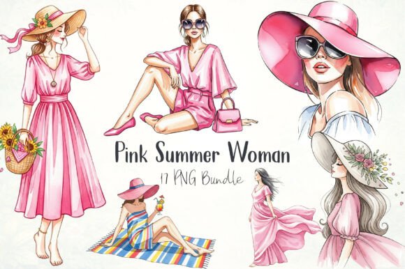 Pink Summer Woman Watercolor Clipart: A Designer's Guide