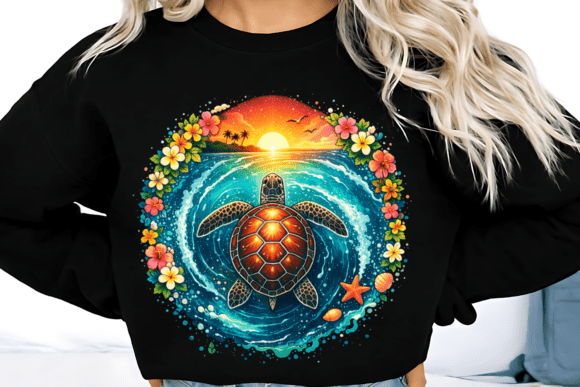 Sea Turtle Sunset Summer PNG: A Vibrant Digital Asset for Coastal Creations