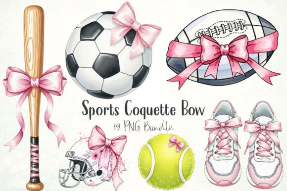 Sports Coquette Bow Clipart Bundle: A Strategic Asset for Modern Branding