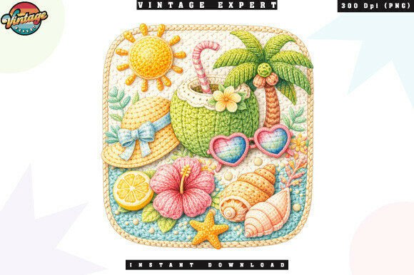 Summer Beach Vacation Crochet Yarn PNG: A Practical Guide for Designers