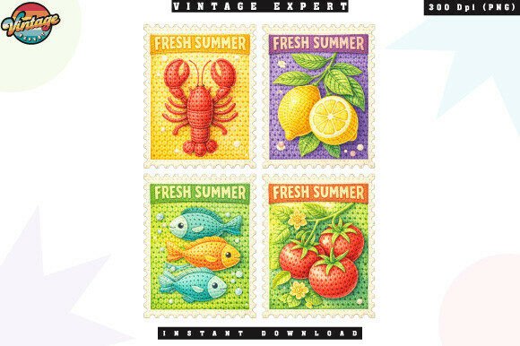 Summer Food Postage Stamp Collection PNG: A Practical Review