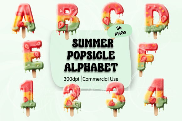 Summer Popsicle Alphabet Clipart PNG: A Strategic Asset for Visual Communication