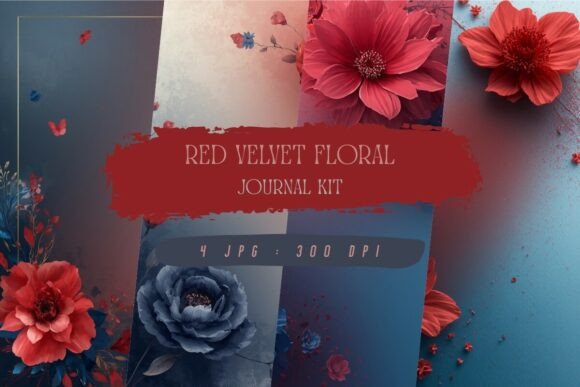 Unlocking Creativity with the Red Velvet Floral Journal Kit and Printable Junk Journal Pages